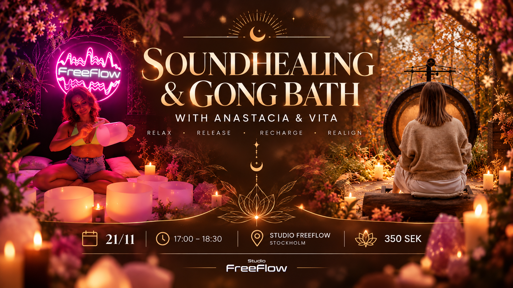 Sound Healing & Gong Bath with Anastacia & Vita 🌙 cover image