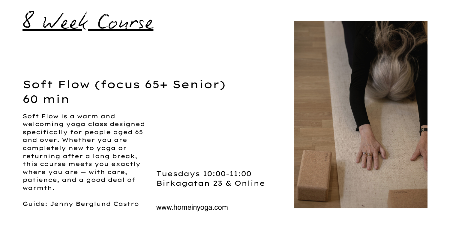 Fall Course: Soft Flow 65+ Senior,  8 weeks (22 Sep - 17 Nov) cover image