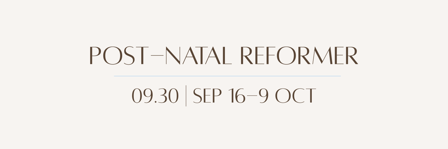 Post-Natal Reformer | Sep 16 - Oct 9 (09:30)  cover image