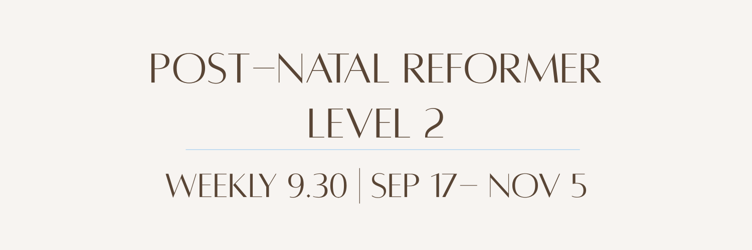 Post-Natal Reformer Level 2 | Once Weekly 9.30 | Start Sep 17 cover image